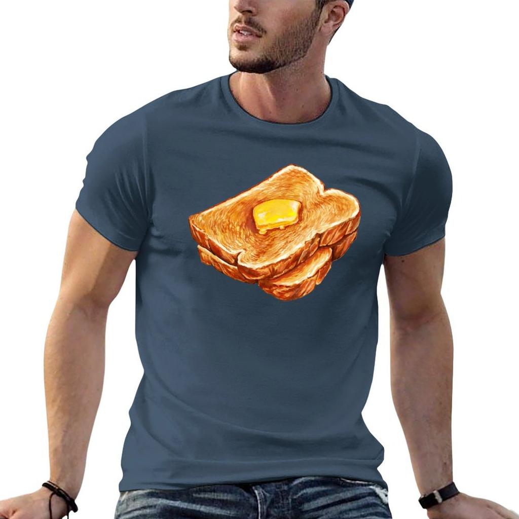 Buttertoast-Muster T-Shirt T-Shirts Für Unisex Slim Fit G Unisex T-Shirts Für Unisex T-Shirts Für Unisex Pack Weißes T-Shirt