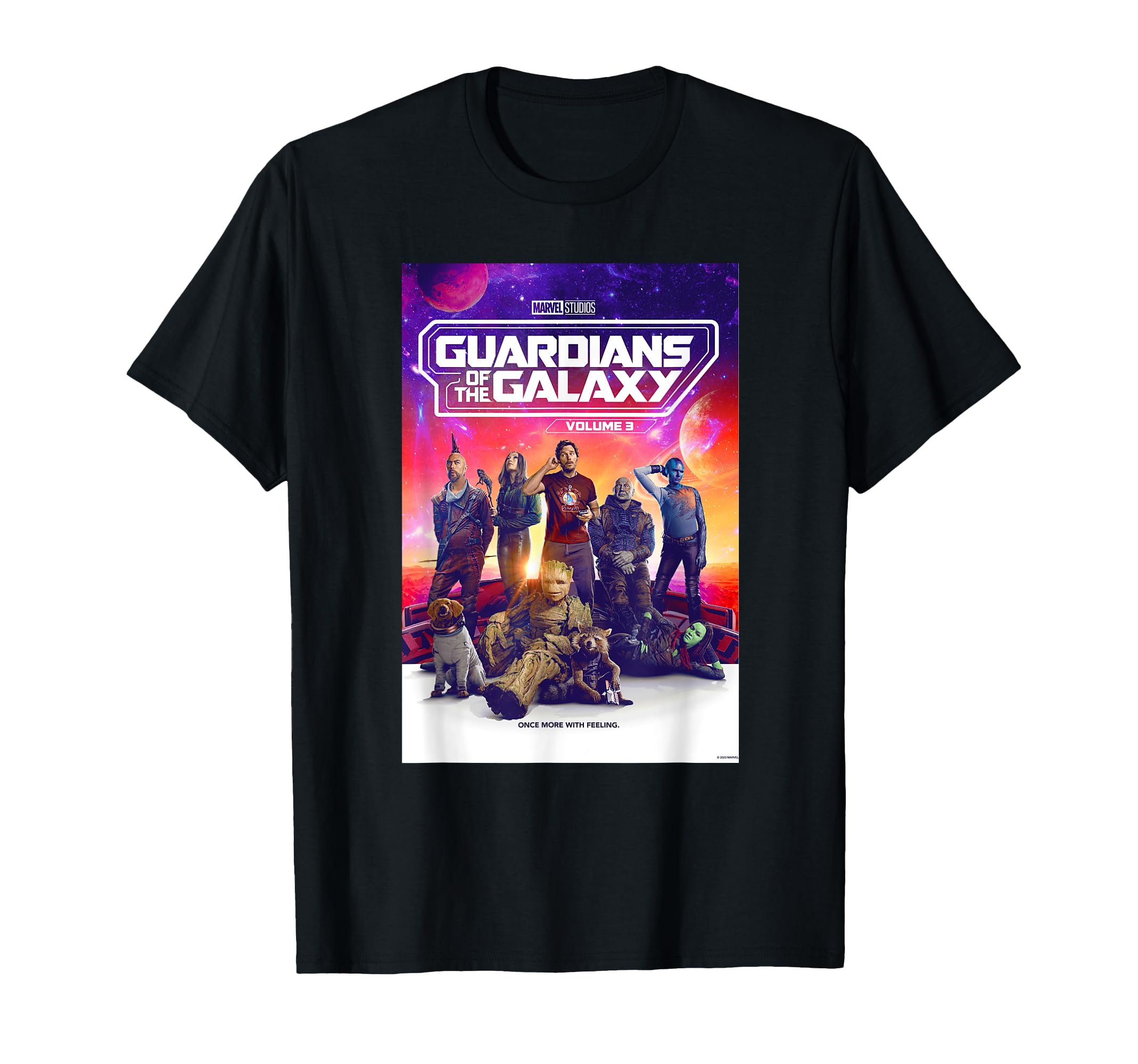 

Marvel Guardians of the Galaxy Volume 3 Movie Poster T-Shirt чёрный