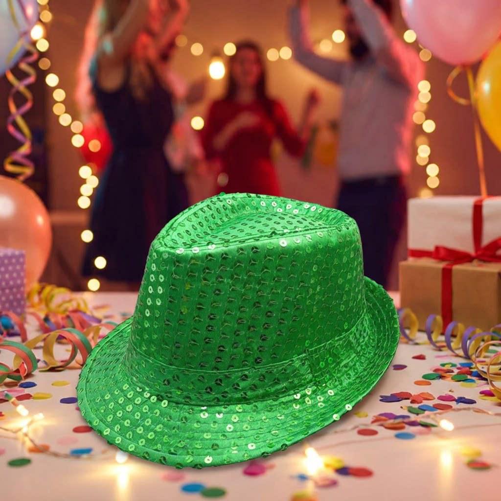 Sequined Jazz Hat for Stage and Christmas - Perfect Party Gift for Kids and Adults