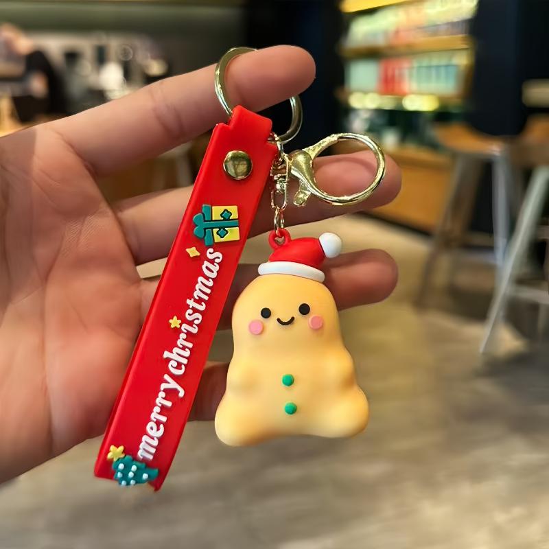 Cartoon Weihnachten Schlüsselanhänger Niedlicher Weihnachtsmann Elch Weihnachtsbaum Schlüsselanhänger Rucksack Anhänger Dekoration Zubehör Jahresgeschenke