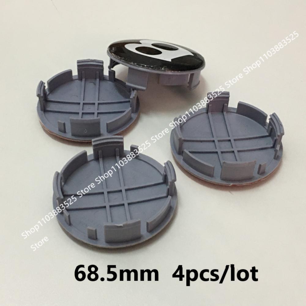 

4pcs 68.5mm Car Wheel Hub Center Caps Cover Emblem Badge Hubcap modify Accessories чорний