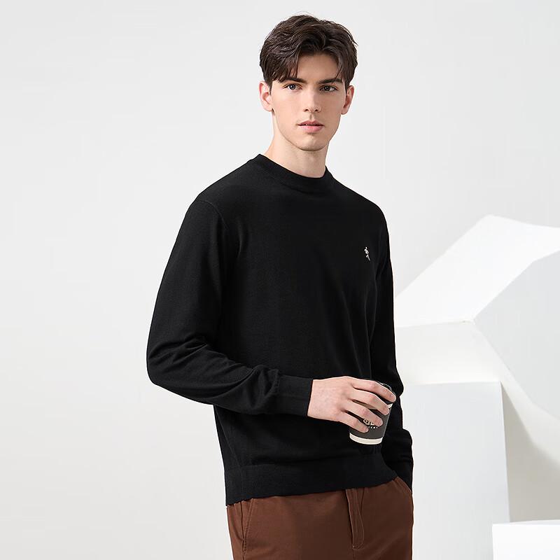 Men's Lambswool Blend Round Neck Sweater