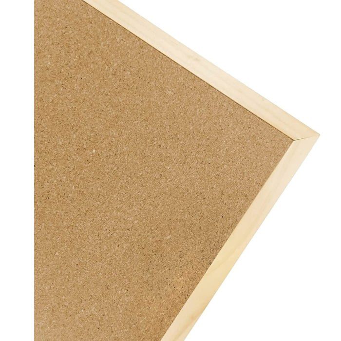 Raylu paper - RP-TAPCOR1 - (R) Tableau en liege naturel avec cadre en bois de pin, punaises et kit de montage 40 x 30 cm