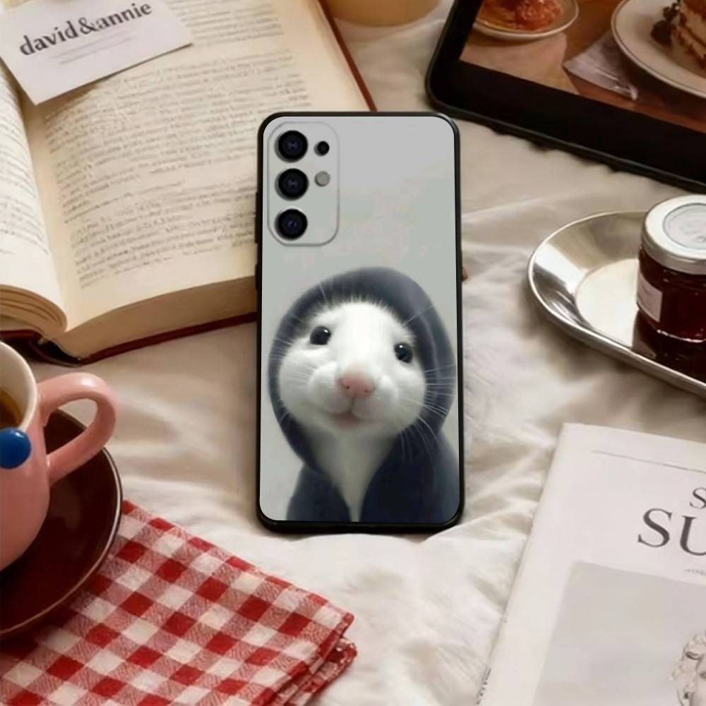 Süße Hamster Handyhülle Schwarzes Silikon Weich Für Samsung S25,S24,S21,S22,S23,S30,Ultra,S20,Plus,Fe,Lite