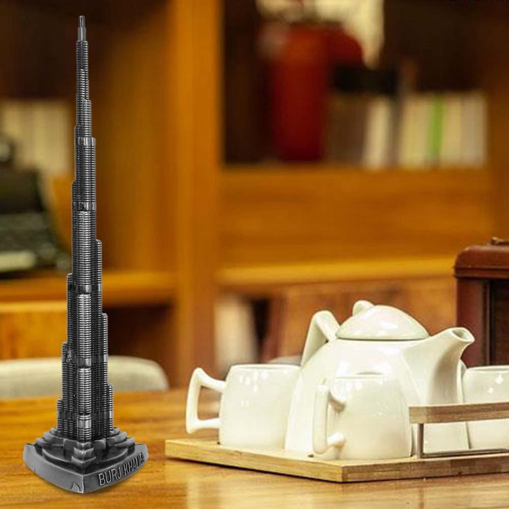 Alloy Alloy Miniature Grey Dubai Tower Model Burj Khalifa Tower Model Desktop Decor