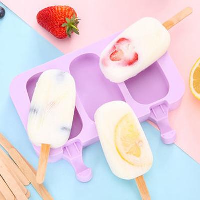 Kids Cartoon Shape Popsicle Molds Food-Grade Silicone Reusable Sticks Non-Stick Design Easy Release Ice Cream Mold
