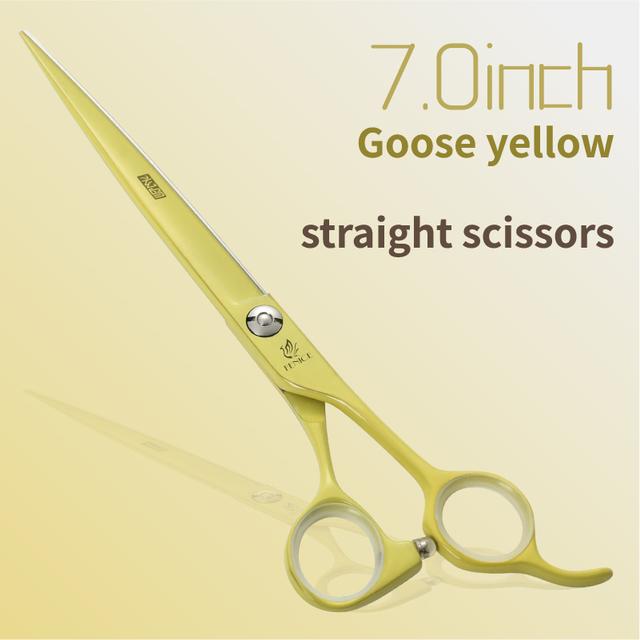 Fenice Professional 6.5/7 Ίντσες JP440C Μακαρόν Πολύχρωμο Ευθεία Κοπής Καμπυλωτό Αραιώματος Ψαλίδι 4 τεμ. Σετ Ψαλίδια Καλλωπισμού Κατοικίδιων