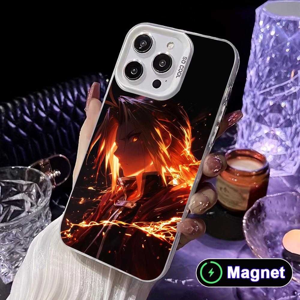 

Fullmetal Edward Elric Phone Case for iPhone 17 16 15 14 13 12 11 X XR XS Air Pro Max Plus Colorful Silver MagSafe Cover iPhone 11 Pro Max