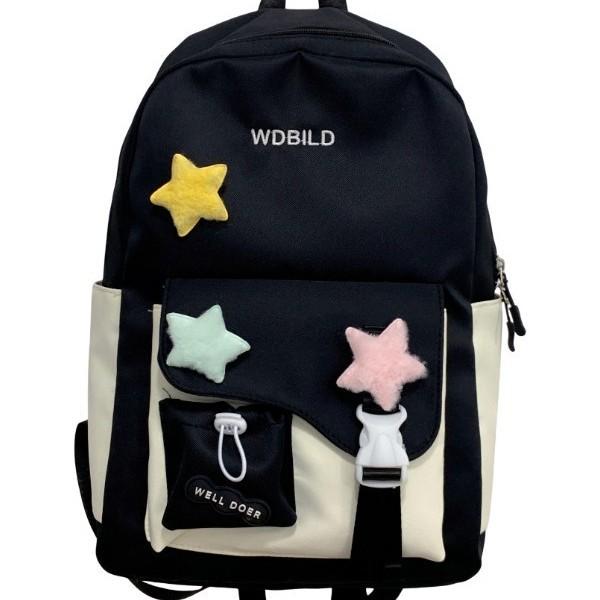 Schoolbag cute contrasting color student travel small schoolbag female dopamine high value children versatile lightweight backpack