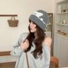 Cat Pattern Warm Knitted Beanie Hat Thick Warm Design Stretchy Beanie Hat  Casual Wear