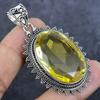 Natural Citrine Gemstone Handmade 925 Sterling Silver Jewelry Pendant 2.25" B8G07