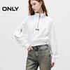 Only Women's Zipper Stand Collar Cropped Sweatshirt