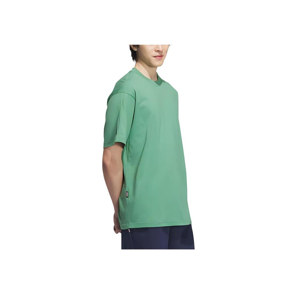 Adidas SS24 Sports Lifestyle Series Loose Fit Casual Short Sleeve T-Shirt Unisex Tops Green JD0344