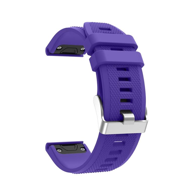 For Garmin Fenix 5 Silicone Watch Band(Black)
