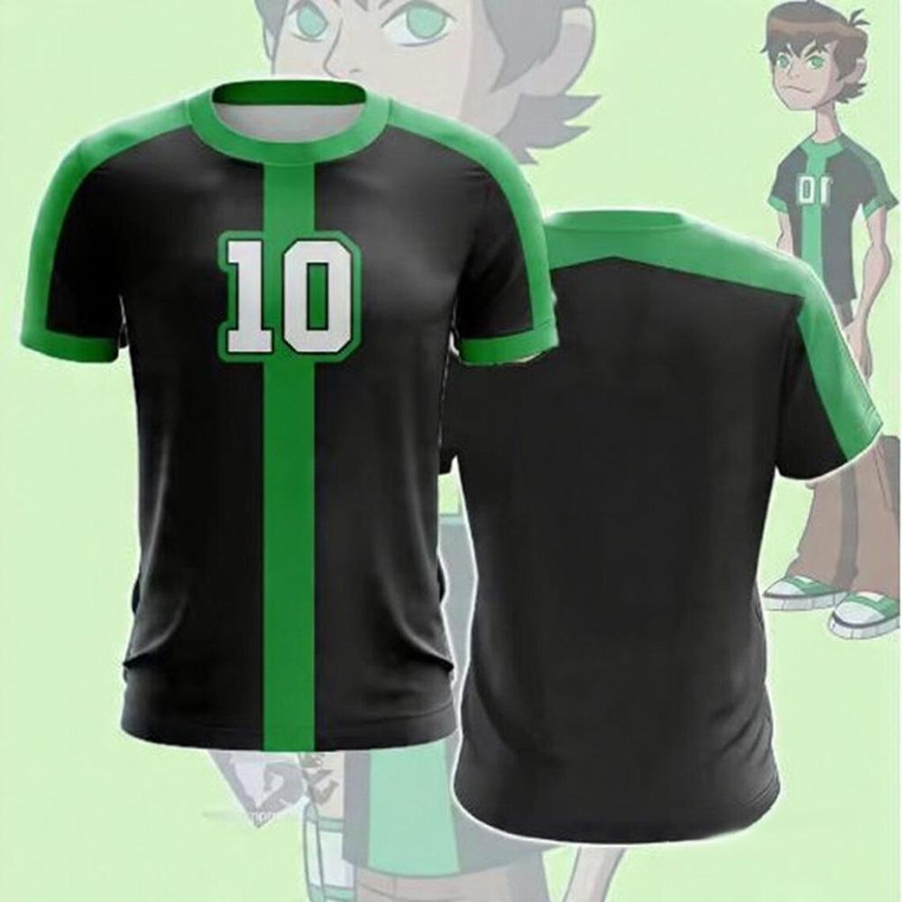 Ben 10 Number Mesh Jersey Alien Force New 3D Printed Anime T-Shirt Women Men Casual Sports Fashion High Street Breathable Tees