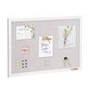 VEVOR 30"x20" White Cork Board with Linen Surface – Stylish Wall-Mounted Bulletin Board for Home, School
