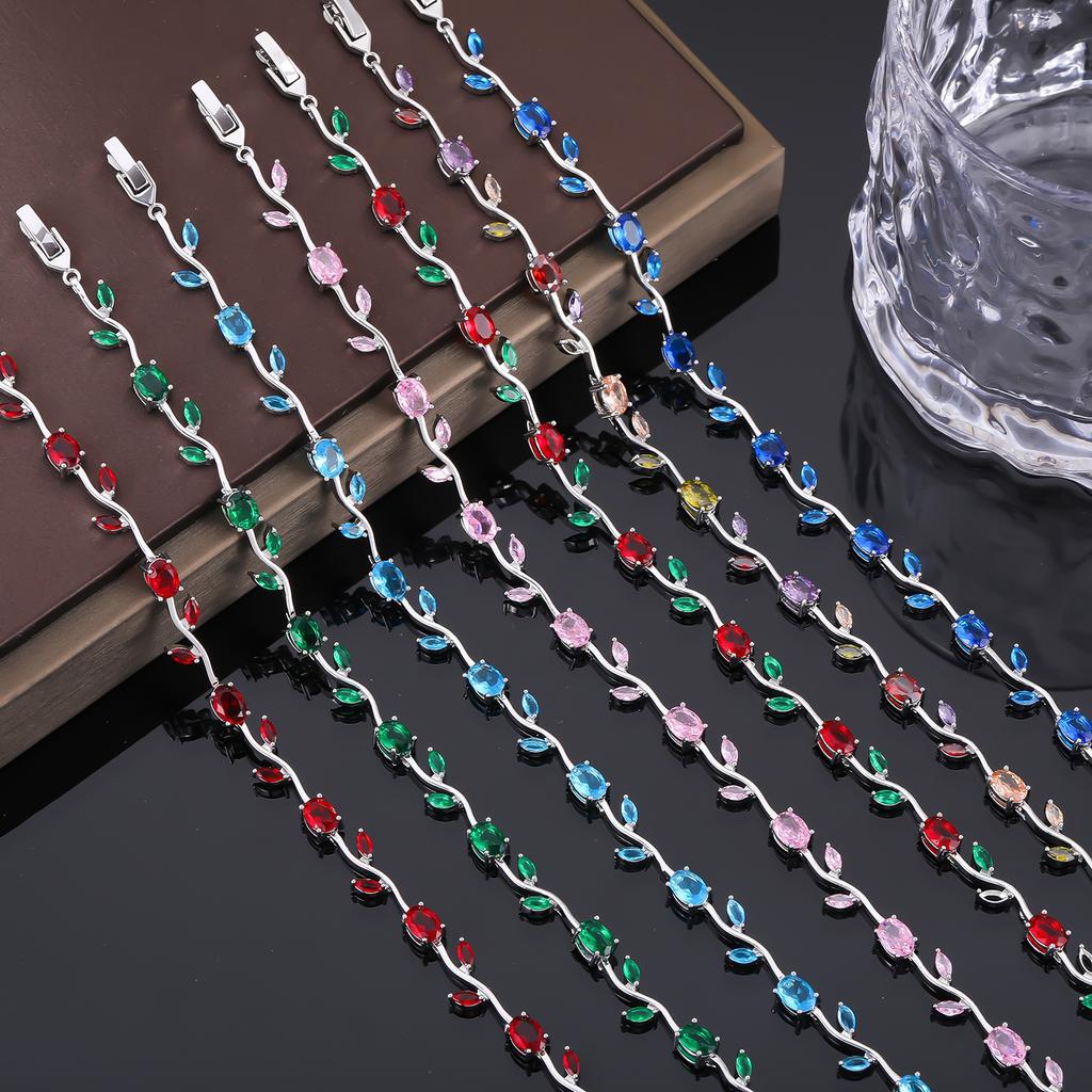 Copper Color Zircon Necklace Women Luxury Fashion Jewelry