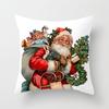 Christmas Angel Santa Claus Pillow Cover Holiday Home Decor Sofa Cushion Cushion Cover