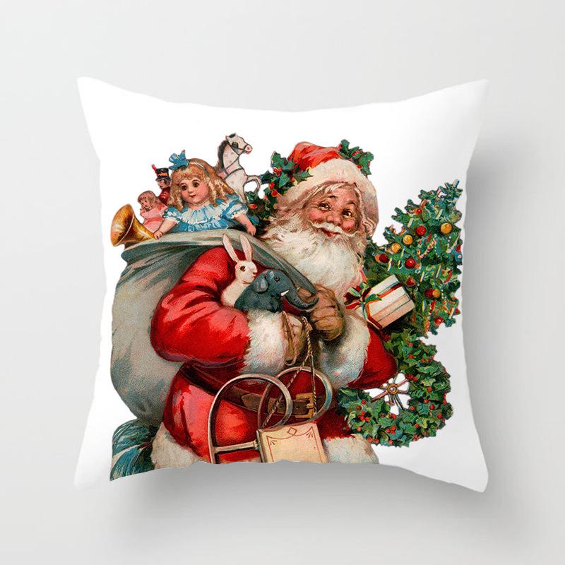 Vánoční anděl Santa Claus Povlak na polštář Sváteční domácí dekorace Polštář na pohovku Povlak na polštář