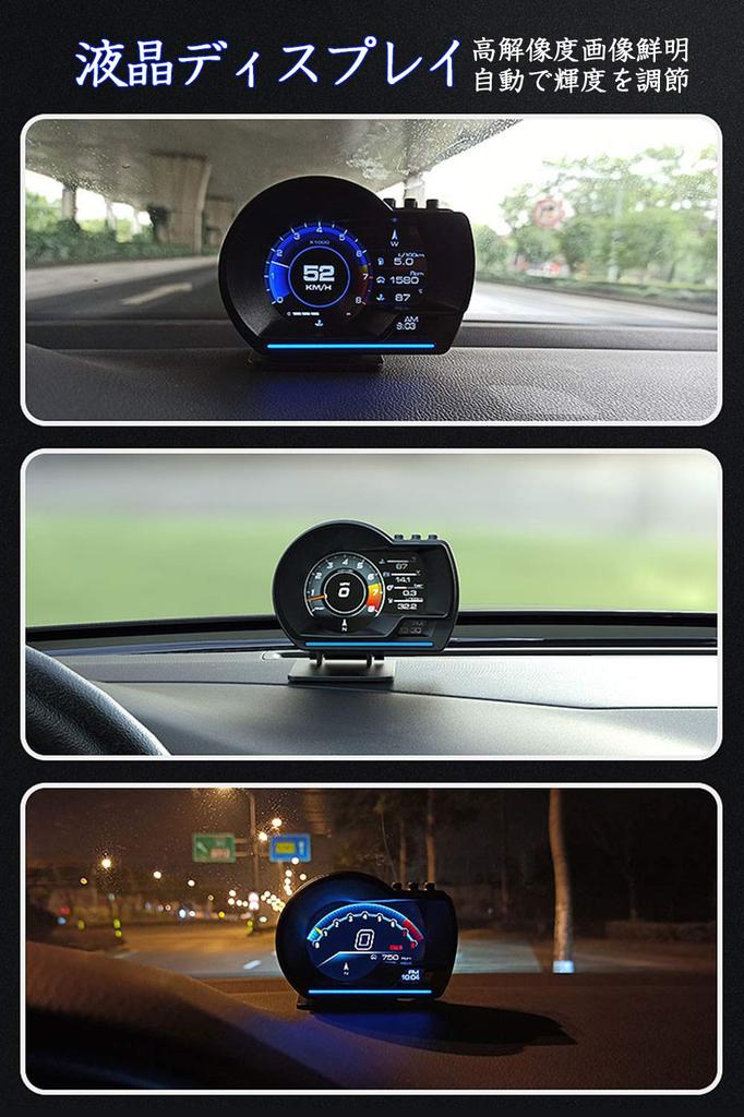 ACECAR OBD2+GPS Mode Head Up Display Speedometer Fault Diagnosis Read ECU Data Improved Display Warning Function