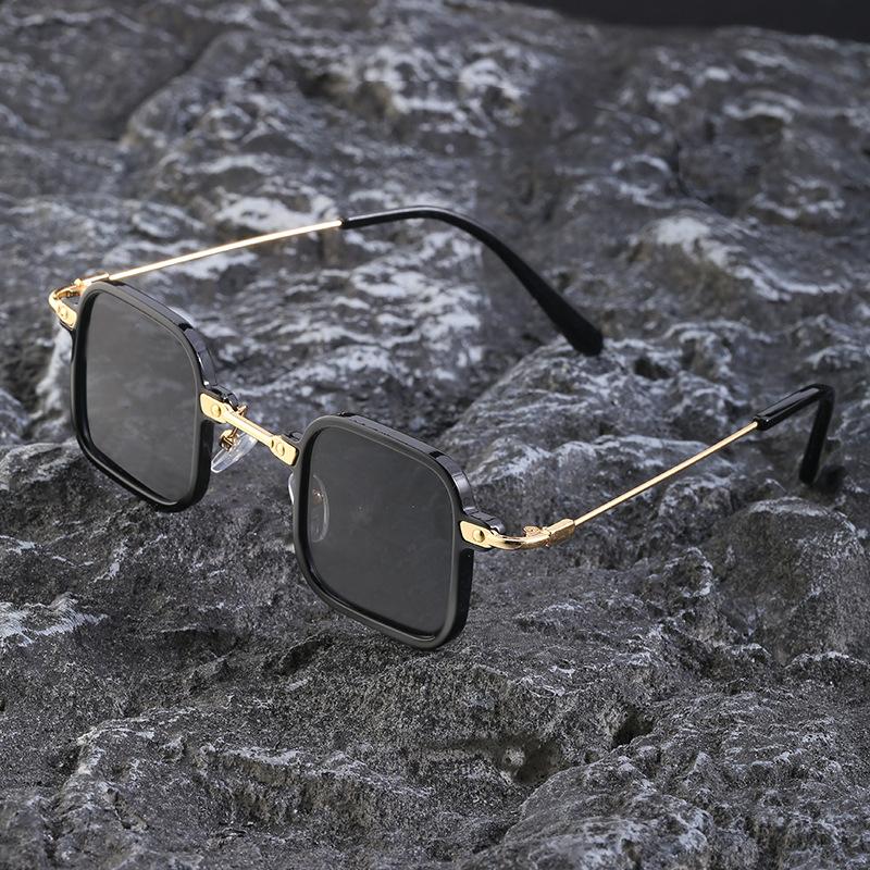 Steampunk Small Frame Sunglasses Male Sun Honglei Sweeping Black Storm With Square Frame Sunglasses Male Sunglasses