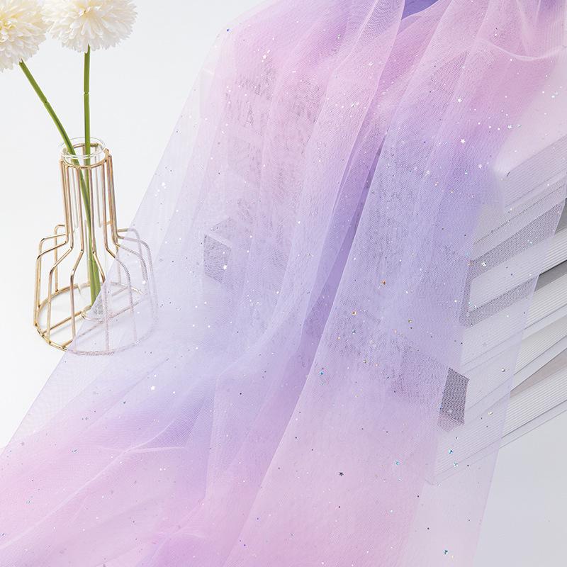 

Rainbow Gradient Jacquard Mesh Knit for Spring/Summer Wedding Dress or Backdrop