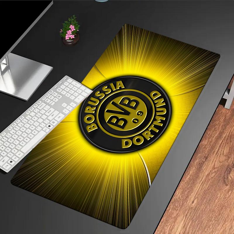 Podkładka pod mysz Borussia Dortmund, gumowa podstawa, mata na biurko do e-sportu, podkładka pod mysz dla graczy i do użytku biurowego, biurko gamingowe, łatwa do czyszczenia mata