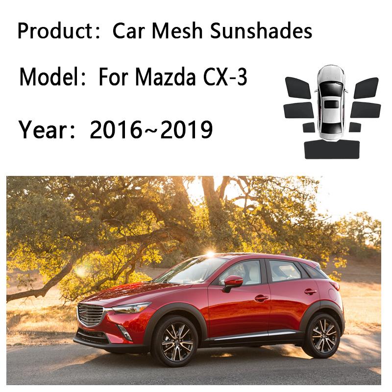 Sun Shades For Mazda CX-3 CX3 2018 2016~2019 Sunshade Windshield Heat Insulation Curtains Privacy Window Visors Car Accessories