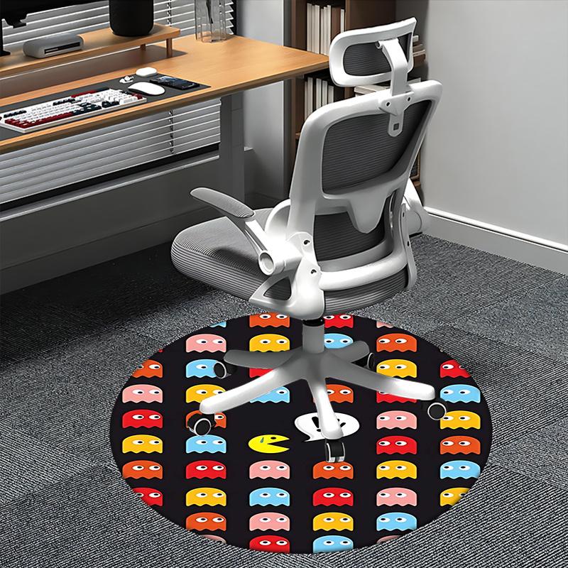 

Pac-Man Ghosts,Classic Arcade Game Chair mat Round Rug-Office carpet, Machine Washable, Non-slip, Suitable for Living Rooms, Bedrooms, Entry 80cm by 80cm