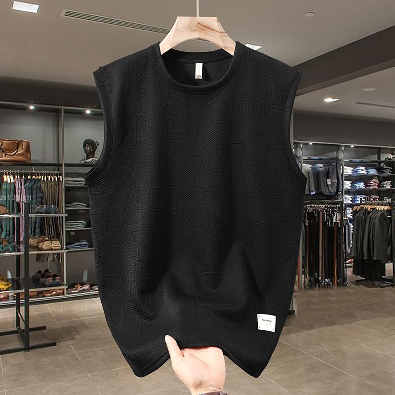 

Плюс размер 5XL-11XL модная футболка большого размера для мужчин летние топы повседневная футболка без рукавов летняя мужская одежда 5XL(95kg-110kg) чёрный