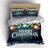 Merry Christmas Decor Lights Bedding Duvet Cover Set Duvet Cover Pillowcases  (1*Duvet Cover 2*Pillowcases, without duvet insert)