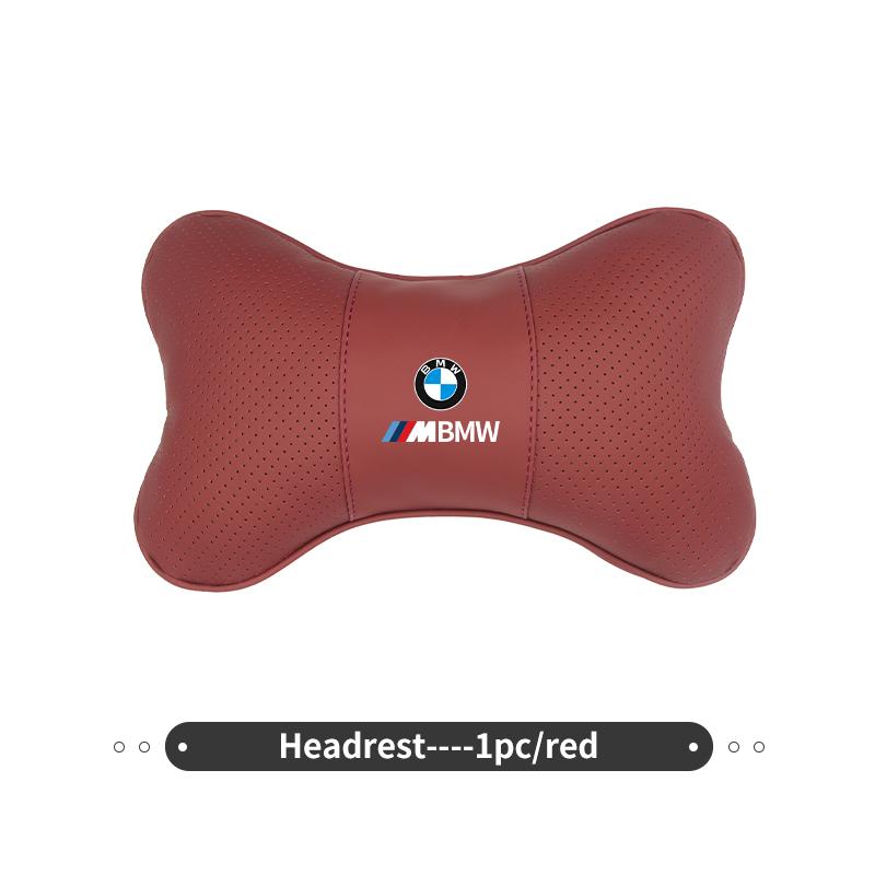 AWQ6 Leather Car Seat Headrest Lumbar Support Interior Accessories For BMW E87 E70 E91 E30 G20 E92 E93 E60 E46 E90 G30 E53 X1