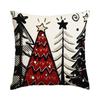 Red Snowflake Letter Christmas Pillow Cover, Holiday Print Cushion Case For Living Room Sofa Bedroom Home Decor