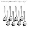8-Piece Stainless Steel Rectangular Flat Stirring Spoon Set