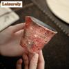 120ml Handmade Point Gold Rock Mine Tea Pitcher Painted Pottery Tea-separating Sharing Pot Cha Hai Justice Cup Teaset Supplies