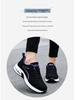 Women's Black Leather Air Cushion Sneakers: Autumn/Winter Casual, Thick Sole, Trendy Flat Heel Shoes