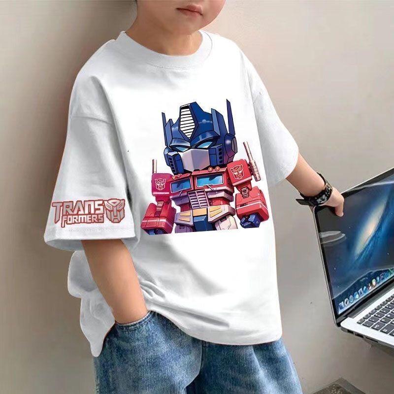 Детская летняя футболка с коротким рукавом для мальчиков, детская свободная футболка 150