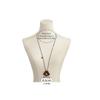 Comfortable Clavicle Chain Lightweight Flower Pendant Necklace Brown Leopard Print Fashion Neck Decoration