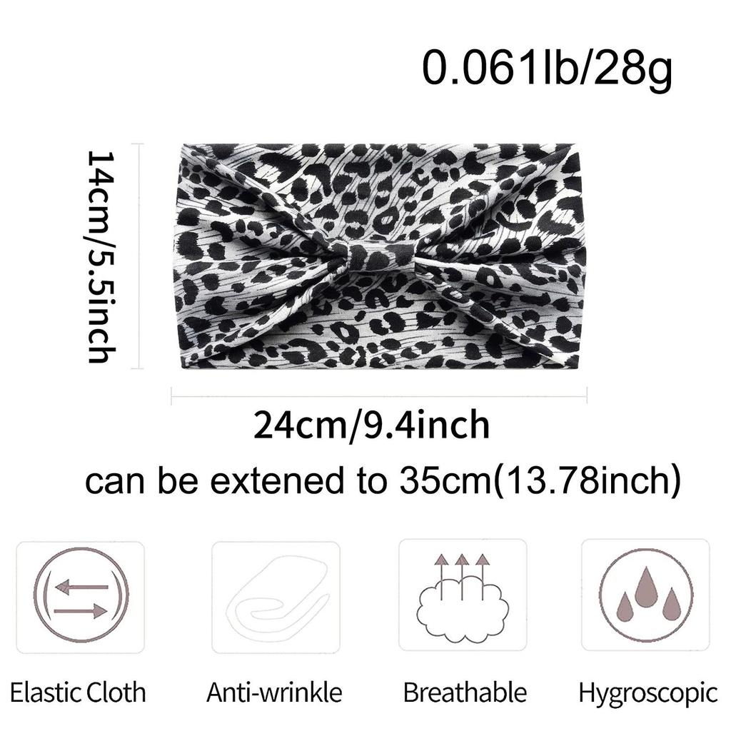 Geknotetes Stirnband mit Leoparden- und Zebra-Print – Sexy elastisches Sport-Stirnband für Damen