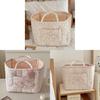 Rose Flower Storage Basket With Cotton Material And Foldable Design For Home Organization