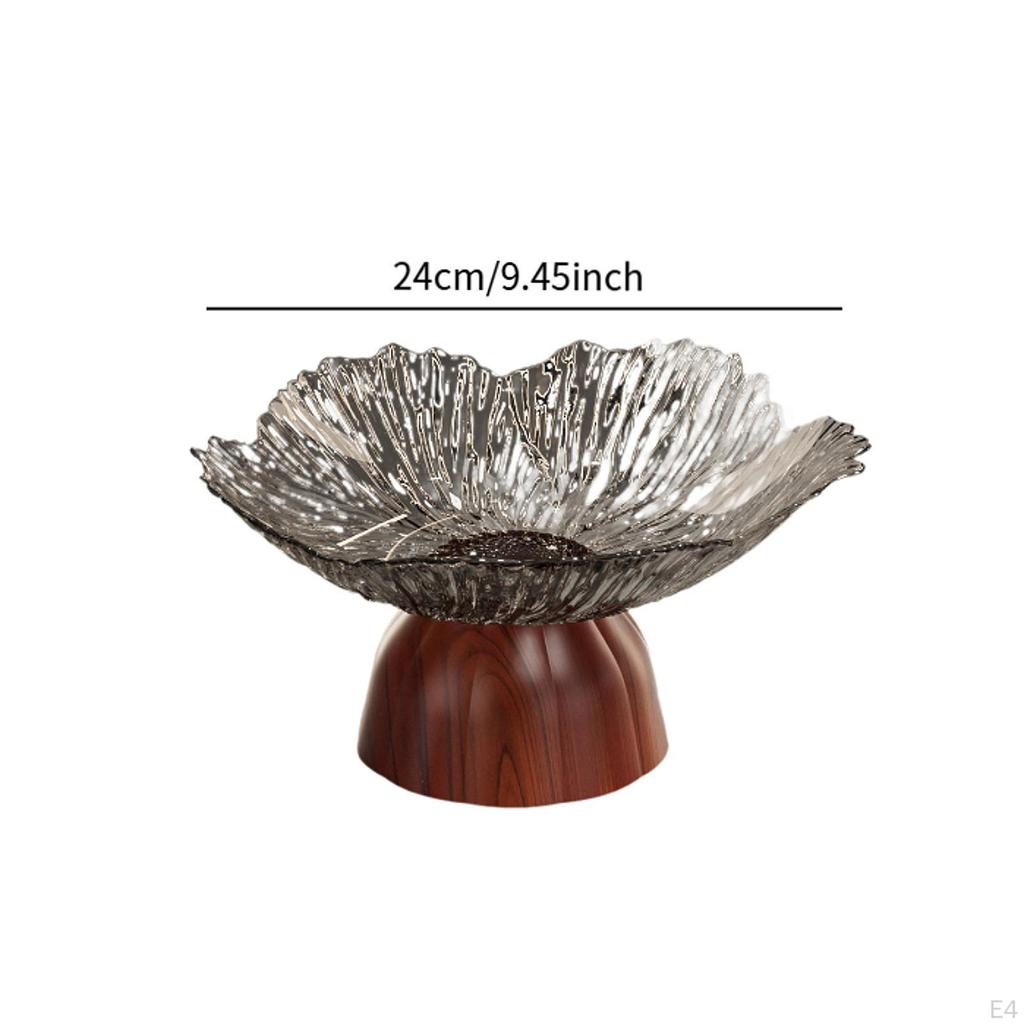 Fußschale Obstschale Lebensmittel Snack Aufbewahrungstablett mit Sockel Einfacher Mehrzweckteller Dekorativ