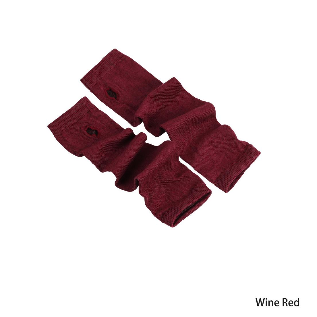 

Женские зимние длинные перчатки без пальцев, вязаные теплые перчатки с отверстием для большого пальца 15