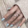 Unique Off-center Bead Ring For Women In Chic Minimalist Copper Elegant Accessory