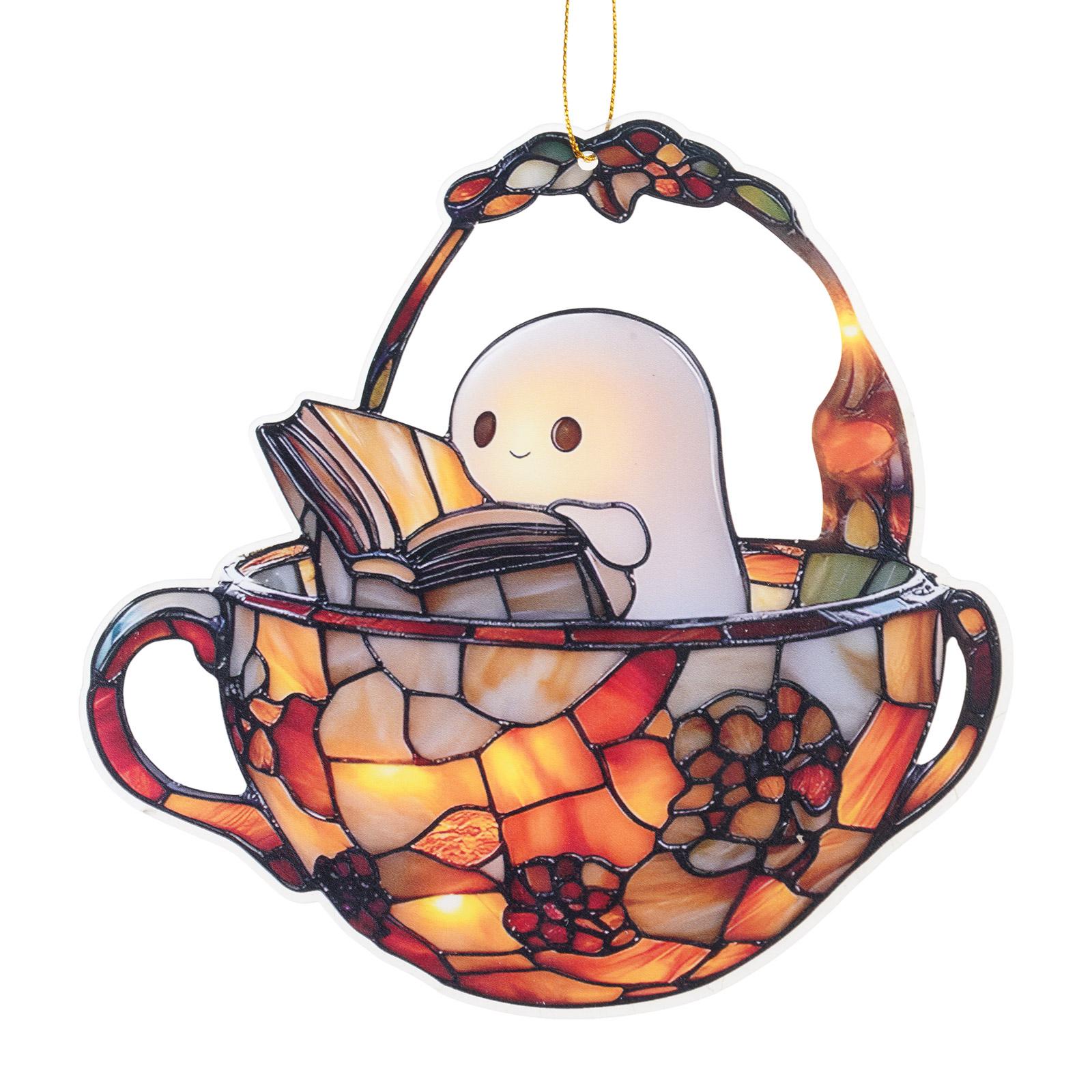 

Durable Acrylic Window Hanging Halloween Decor Indoor Outdoor Autumn Holiday Ornament For House Garden Display B