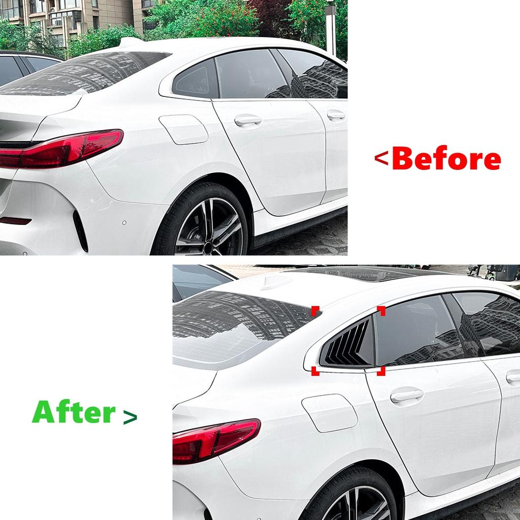 Auto Heck Seitenfenster Lamellen Luftschlitze Windschutzscheiben Dekoration Abdeckung Für BMW 2er F44 2020 2021 2022 2023