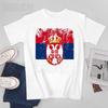 Unisex Unisex Vintage SERBIA Flag Serbian Tshirt Tees Oneck T Shirts WoUnisex Boys 100 Cotton TShirt