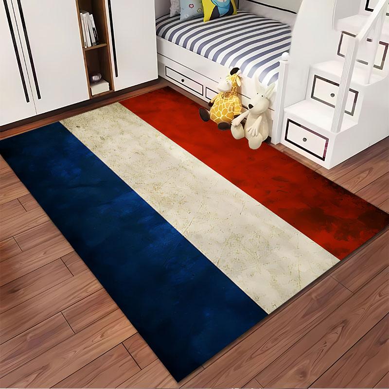 French Flag Tricolor Carpet Suitable As a Non-slip Mat for the Living Room or Bedroom Sofa