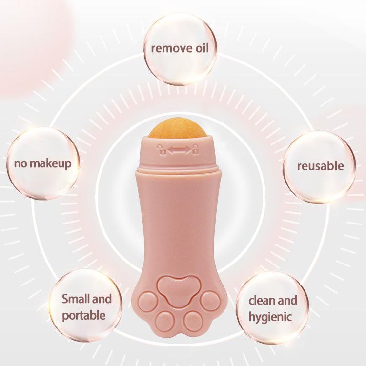 Volcanic stone oil-absorbing roller face to oil massage clean pores volcanic stone face to oil stick roller
