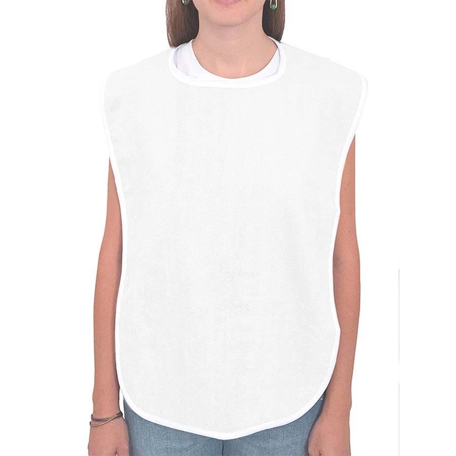 Frottee-Schürze, Lätzchen, Unisex-Lätzchen für Erwachsene, Essen für ältere Menschen, Antifouling, abwischbar, mundwaschbar, Sabberlätzchen