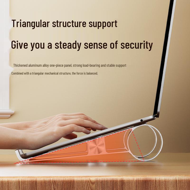 Adjustable Aluminum Laptop Stand with Cooling for Desktop and Tablet
